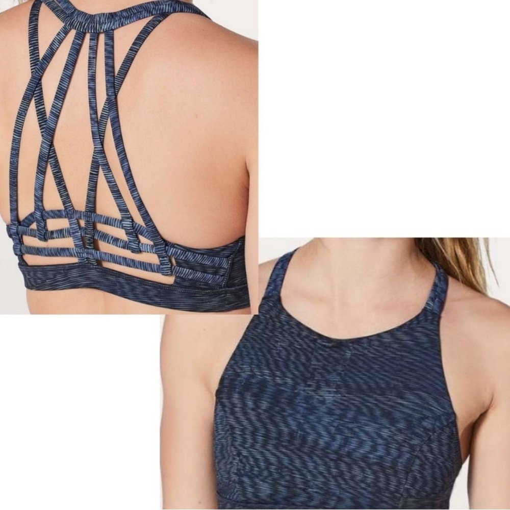 Lululemon size 2 🤍Women's Strappy Back Sports Bra - Blue
